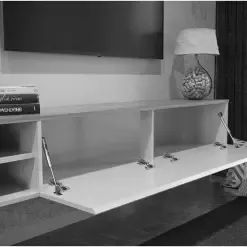 Painel Montana para TV até 65 Polegadas Valdemoveis Cinamomo Off White - Foto 4