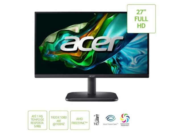 Monitor 27'' Acer EK271 EBI, Full HD, 100Hz, 1ms, IPS, SRGB 99%, HDMI - 0116946-01 - Foto 5