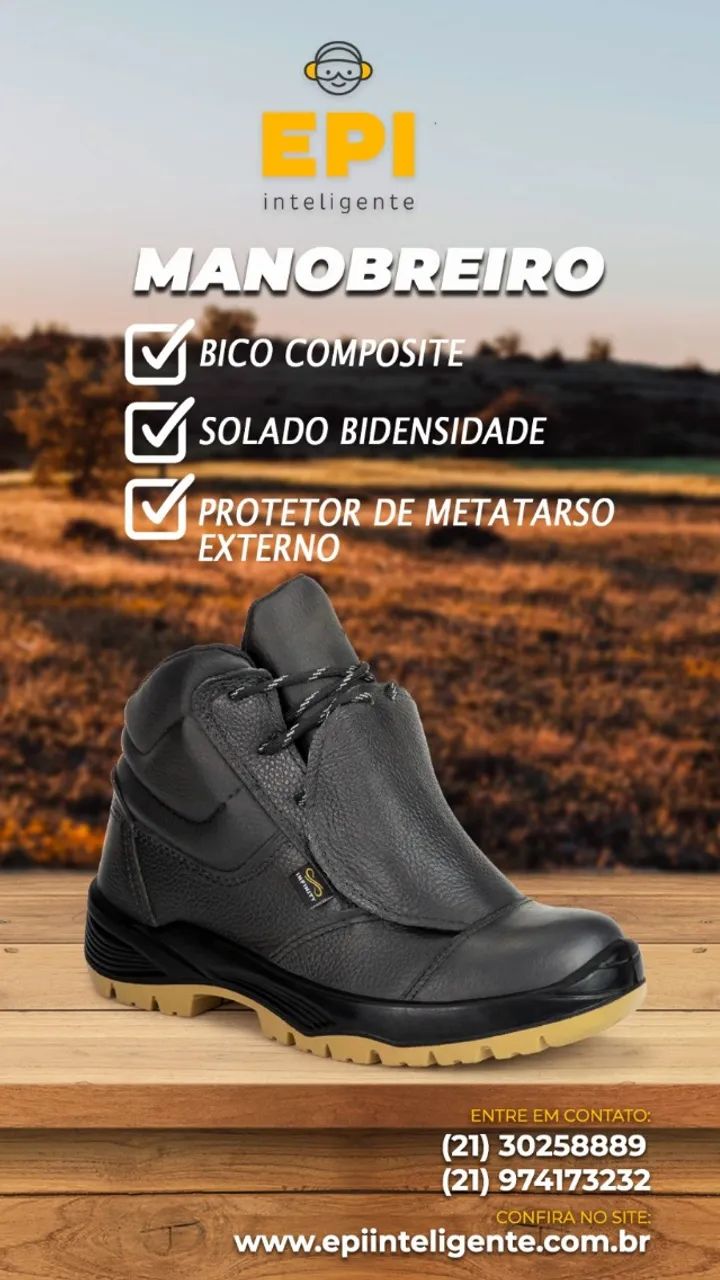 Botina Amarrar Bidensidade Infinity com Bico Composite com Metatarso e Palminha Anti Perfu - Foto 4