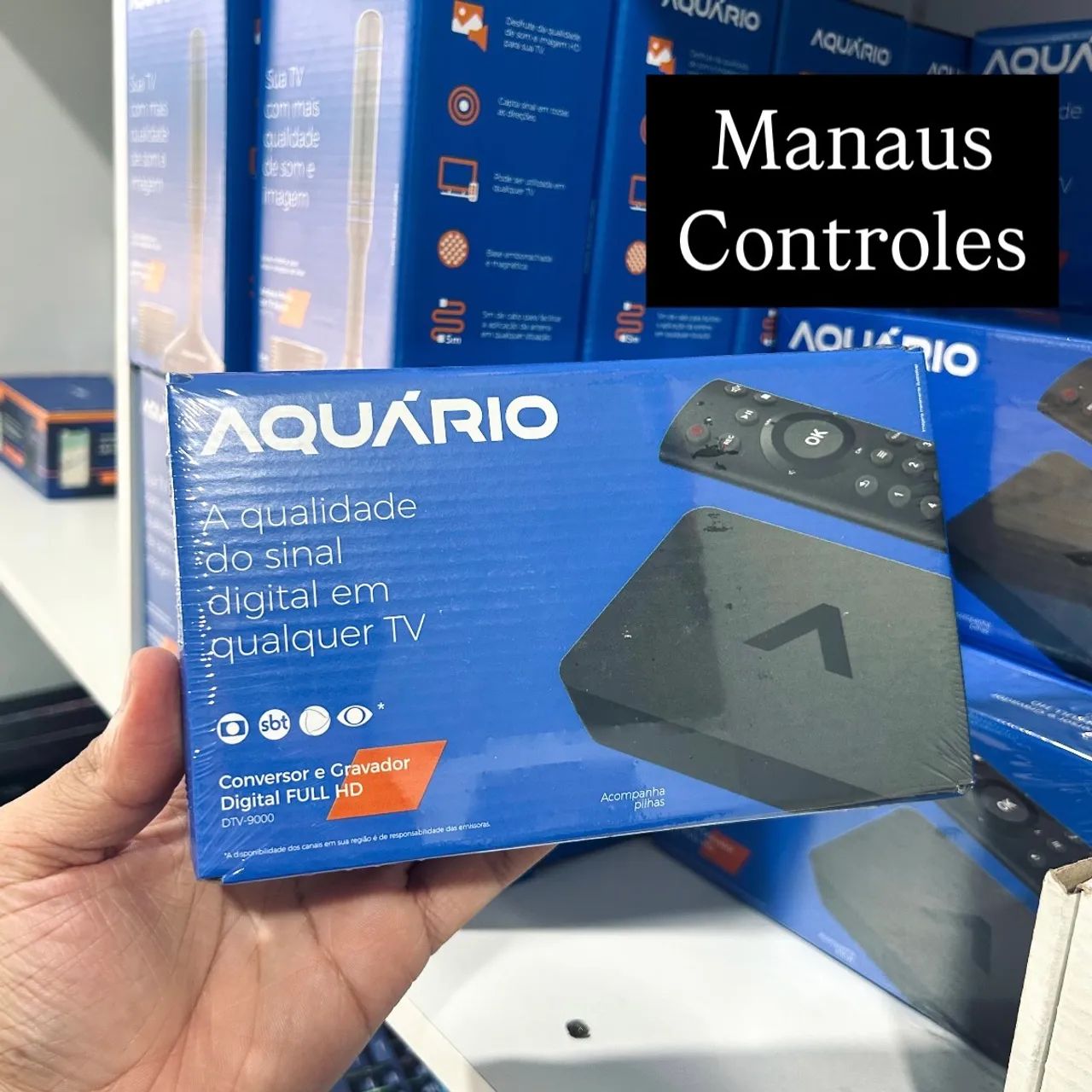 Conversor Digital para TV Full HD + Cabo Av e Controle Remoto 