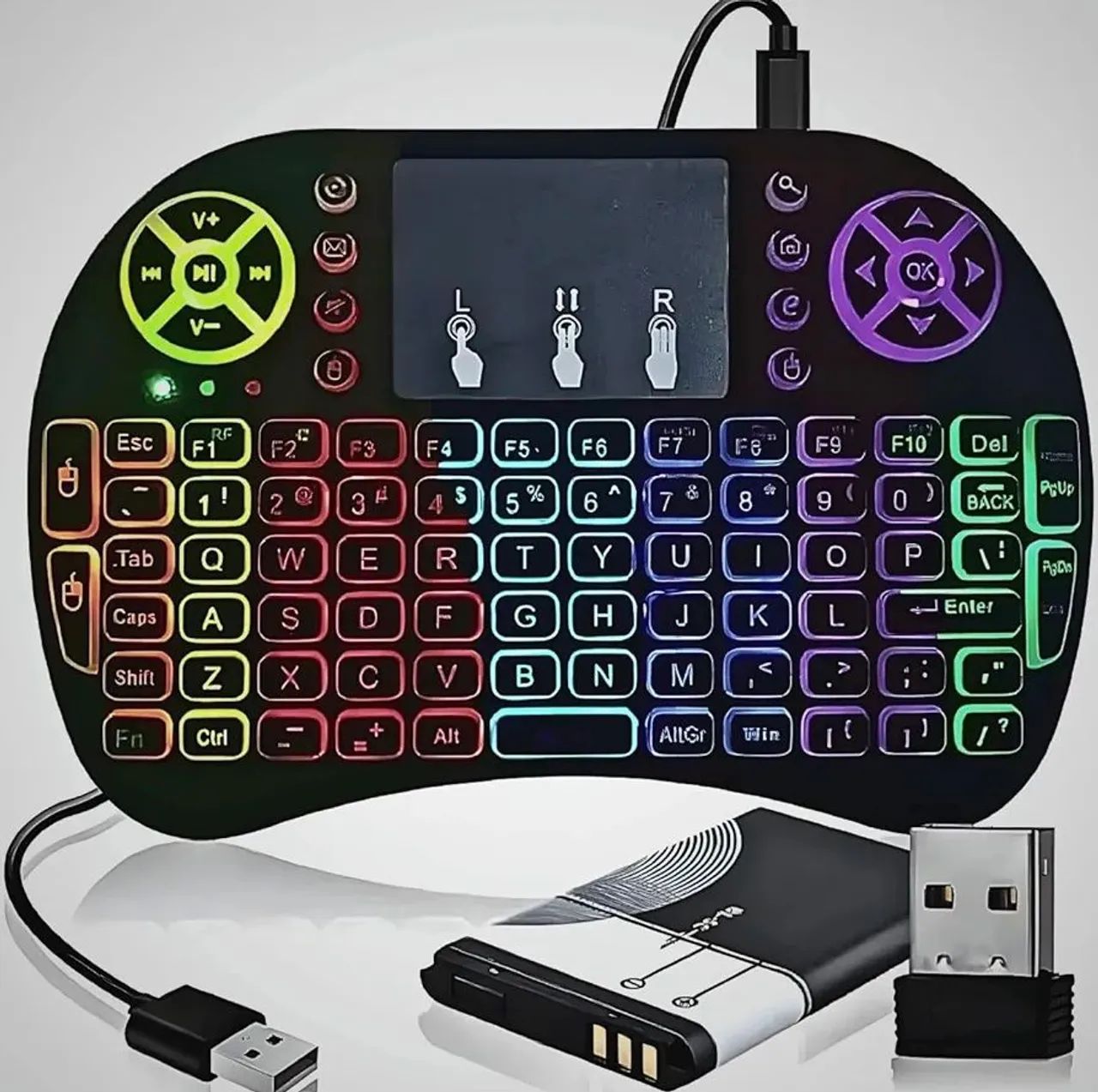 Teclado Sem Fio com Touchpad KA-1118 - Foto 2