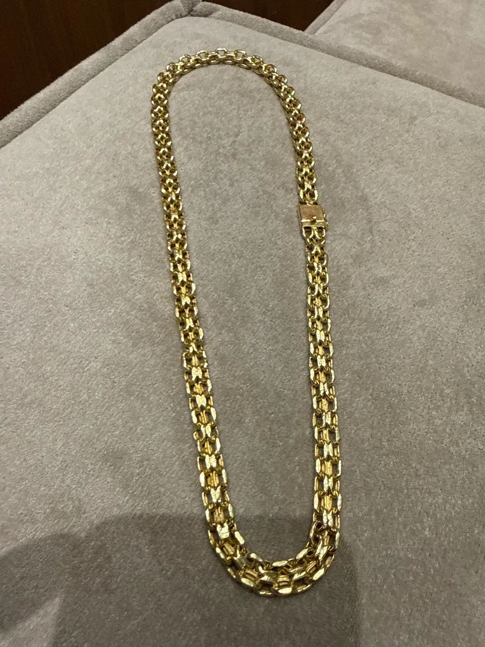 Cordão e bracelete de ouro 18k top grosso 