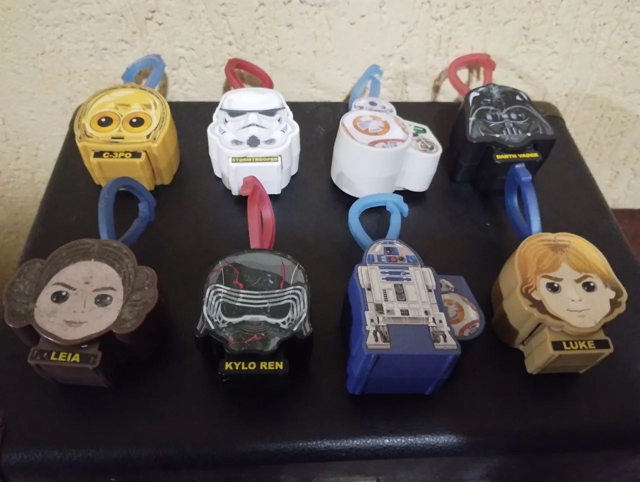 Coleção de Brinquedos Chaveiros Star Wars.