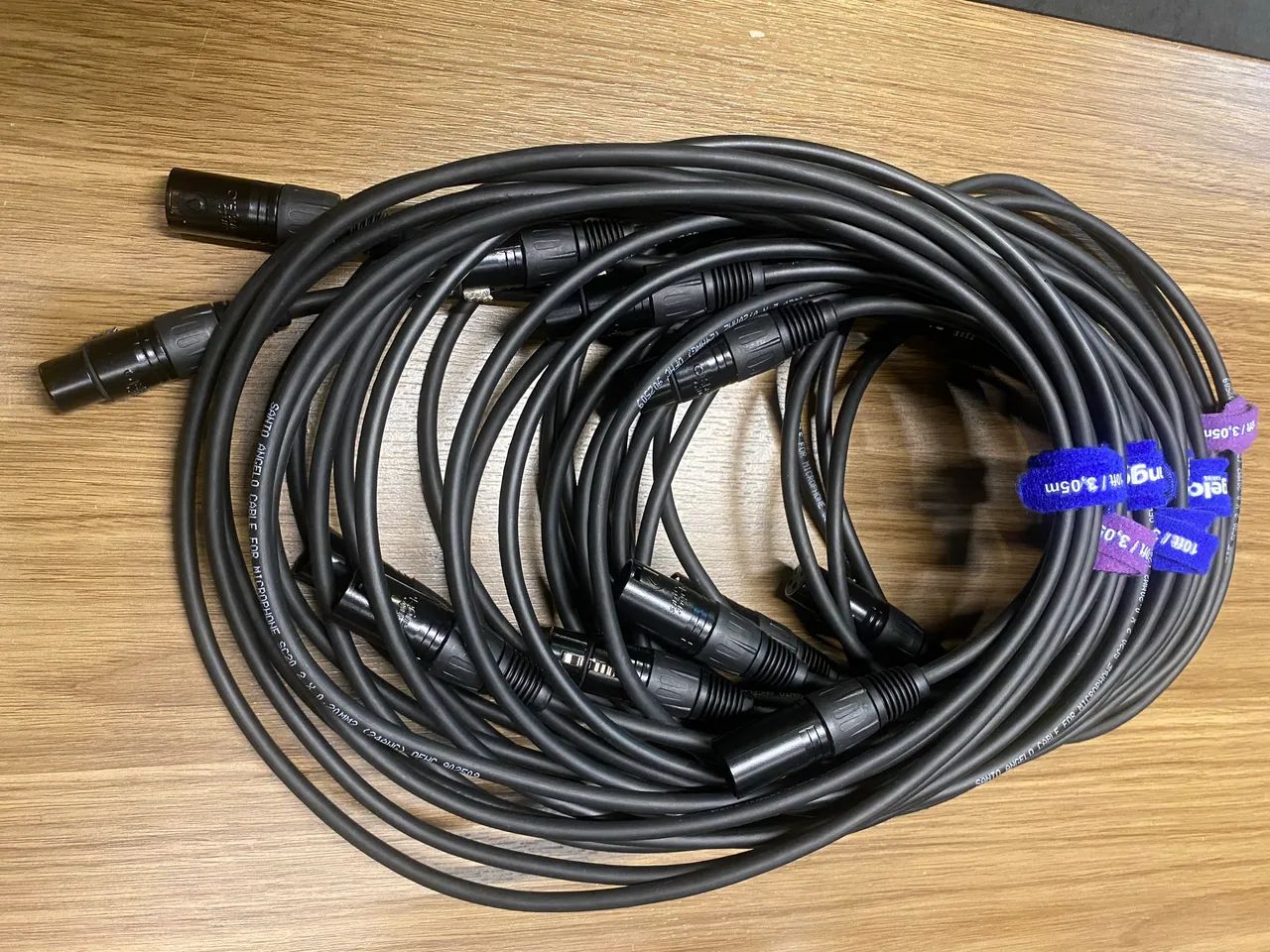 Kit com 7 Cabos XLR Santo Ângelo (3,05m) Ninja - Novos - Foto 2