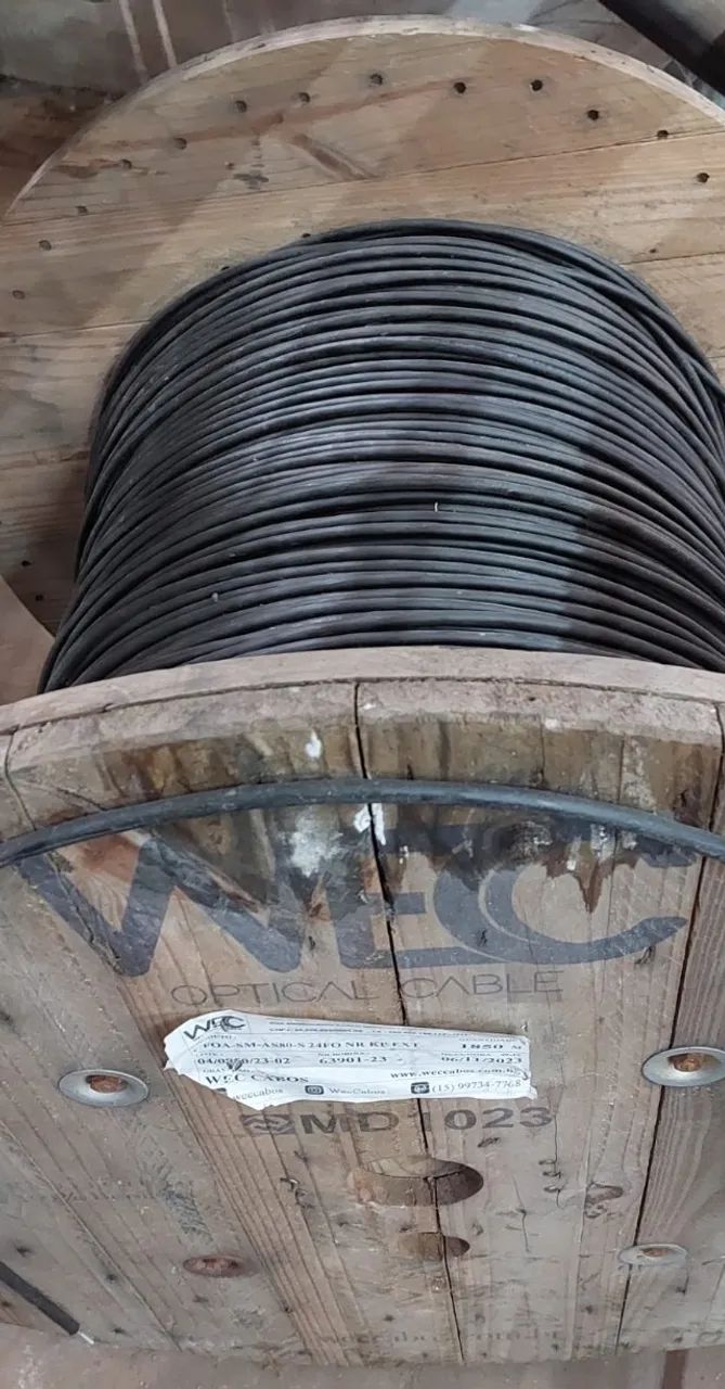 CABO FIBRA ÓPTICA MONOMODO AUTO-SUSTENTADO DE 24FO - 300m + 100m