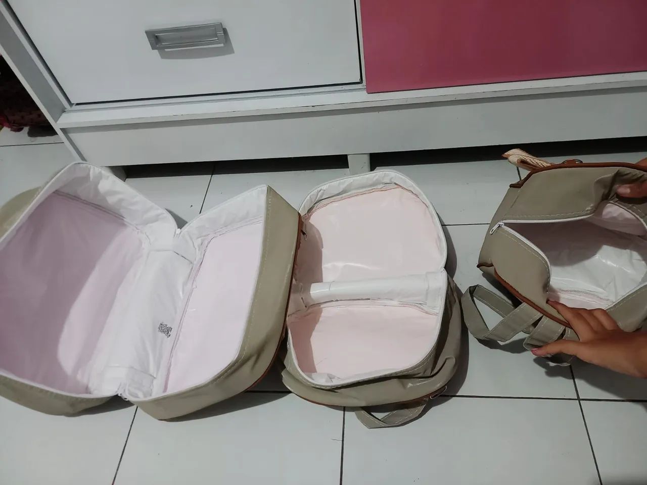 Kit de bolsas maternidade com 3 bolsas  - Foto 4