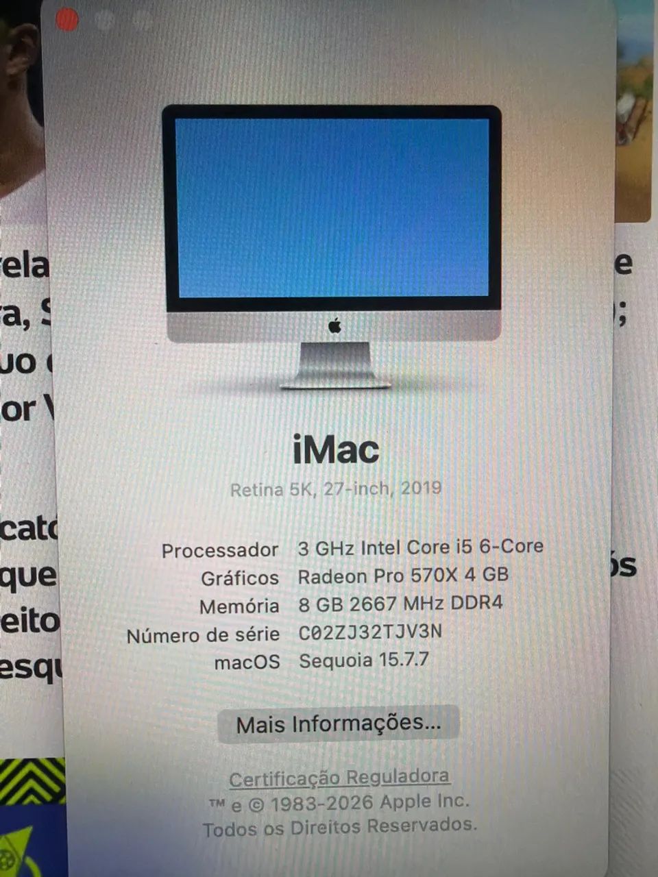 iMac 27 polegadas 1Tb Retina 5k 2019 - Foto 2