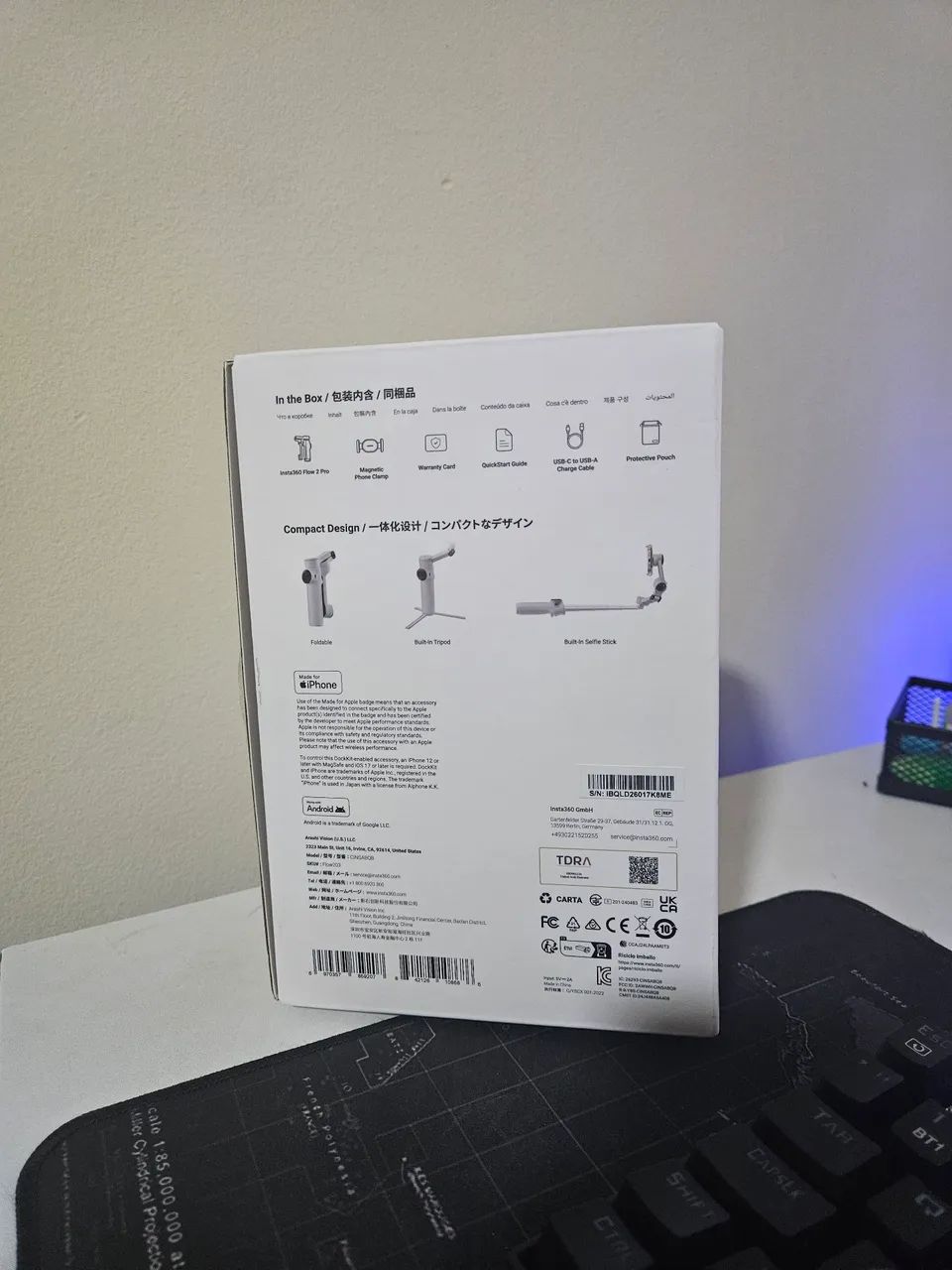 Gimbal Insta360 Flow 2 Pro Estabilizador Mobile - Foto 5