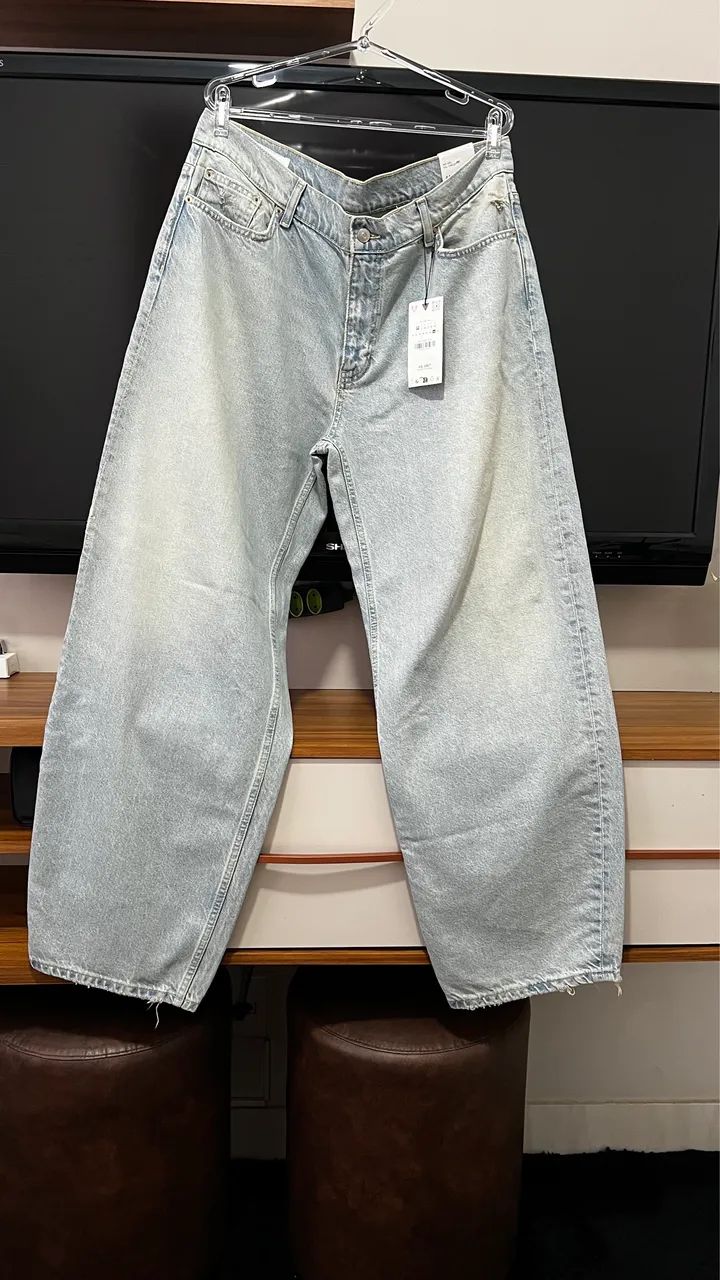 Calça jeans mini Baloon Zara  - Foto 3