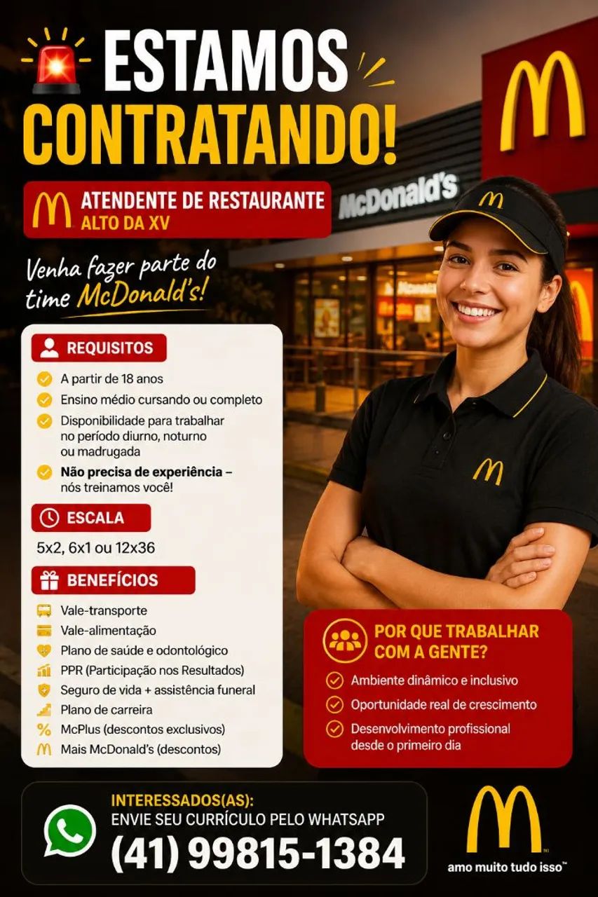 Atendente de Restaurante 