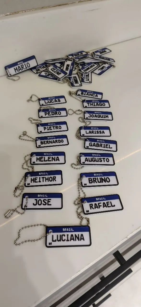CHAVEIRO PLACA MERCOSUL COM SEU NOME - Foto 3