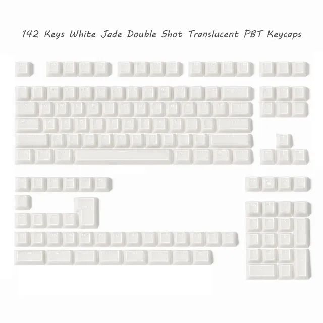 Keycaps PBT Tema Mármore Branco - Cherry Profile (114-154 teclas) - Foto 4