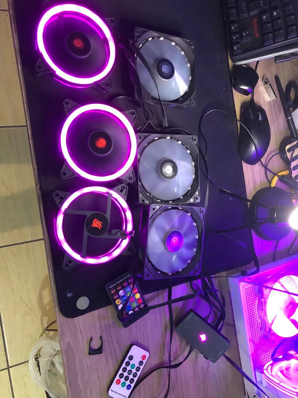Kit 6 fans RGB com controladora  - Foto 2