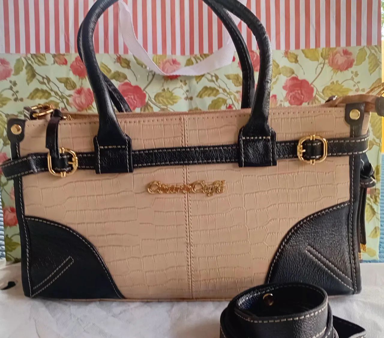 Bolsa couro cafe nova  - Foto 2