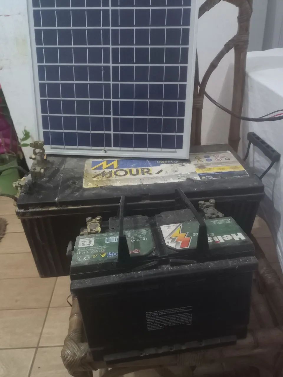 Bateria + placa solar  - Foto 3