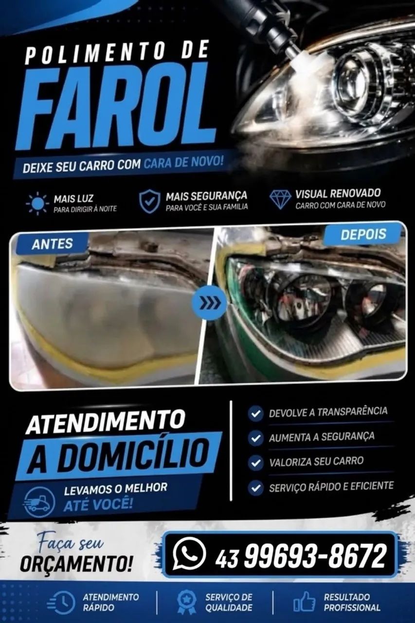 Polimento de faróis 
