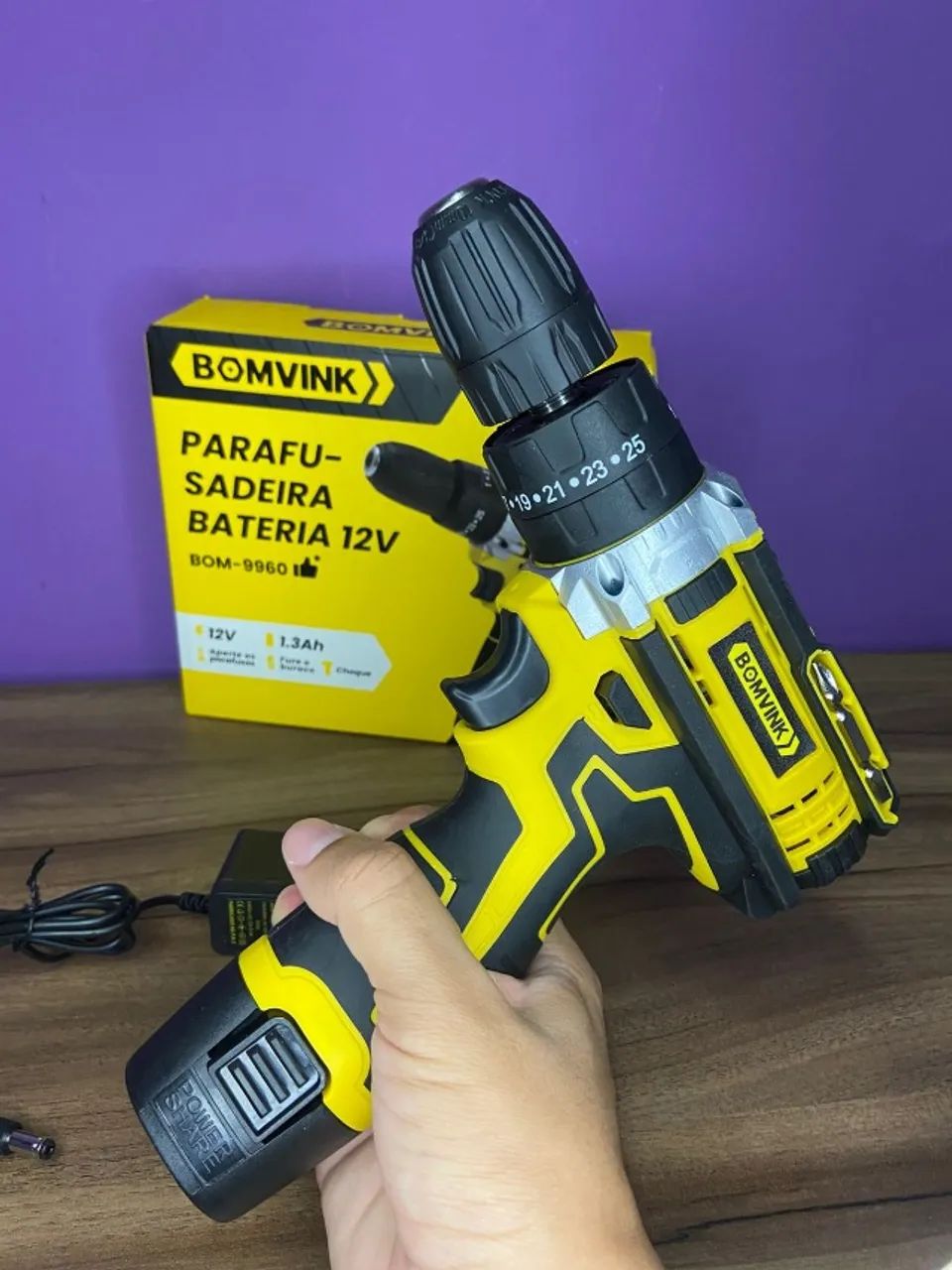 Parafusadeira à Bateria 12V 1.3Ah BOM-9960 BomVink