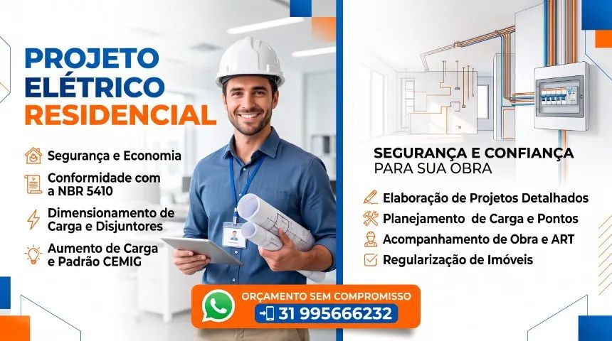 Projeto Elétrico Residencial | Dimensionamento, Padrão e ART