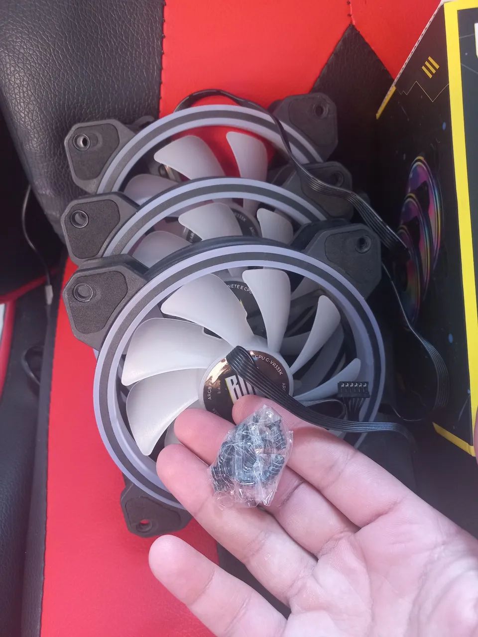 kit 3 fans ARGB com controladora REVENGER  - Foto 3