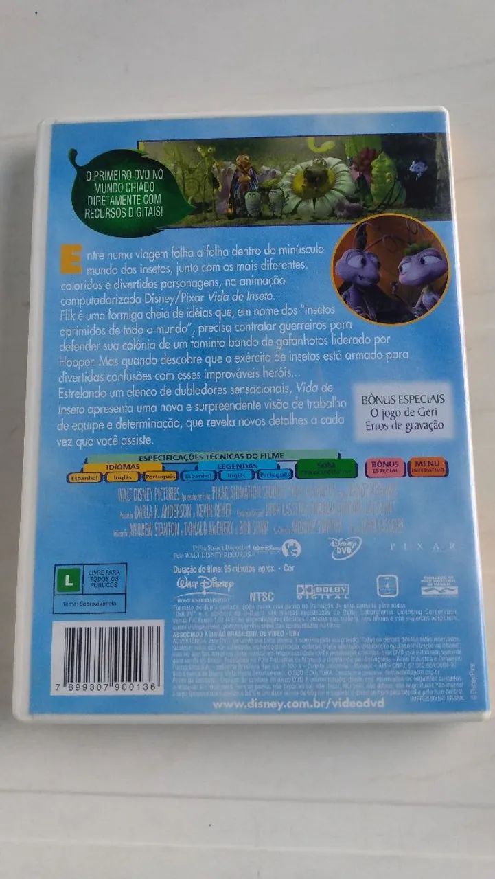 Filme DVD original vida de inseto ótimo estado.  - Foto 3