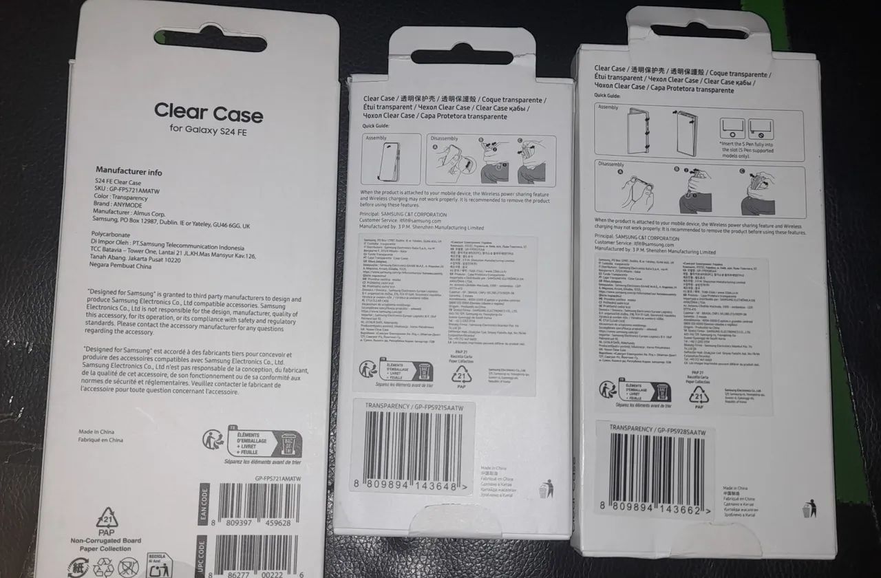 Capa clear case galaxy s24 ultra - s24 fe - s24  plus. Original - Foto 2