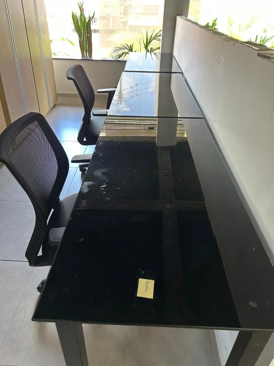 Mesa Executiva 1,50m em Vidro Temperado 10mm e Aço - Foto 5