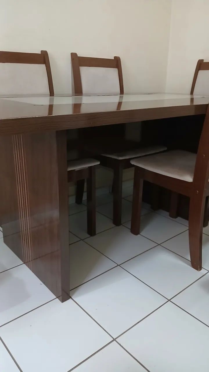 Jogo Mesa de jantar 6 cadeiras em madeira MDF - Foto 3
