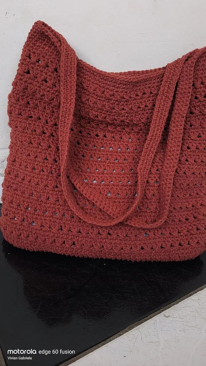 Linda bolsa de crochê  - Foto 3