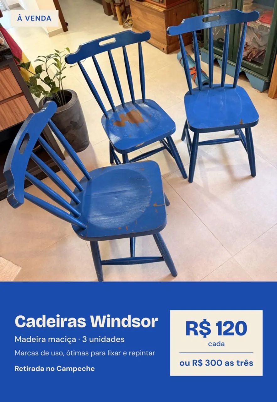 Cadeiras madeira maciça 