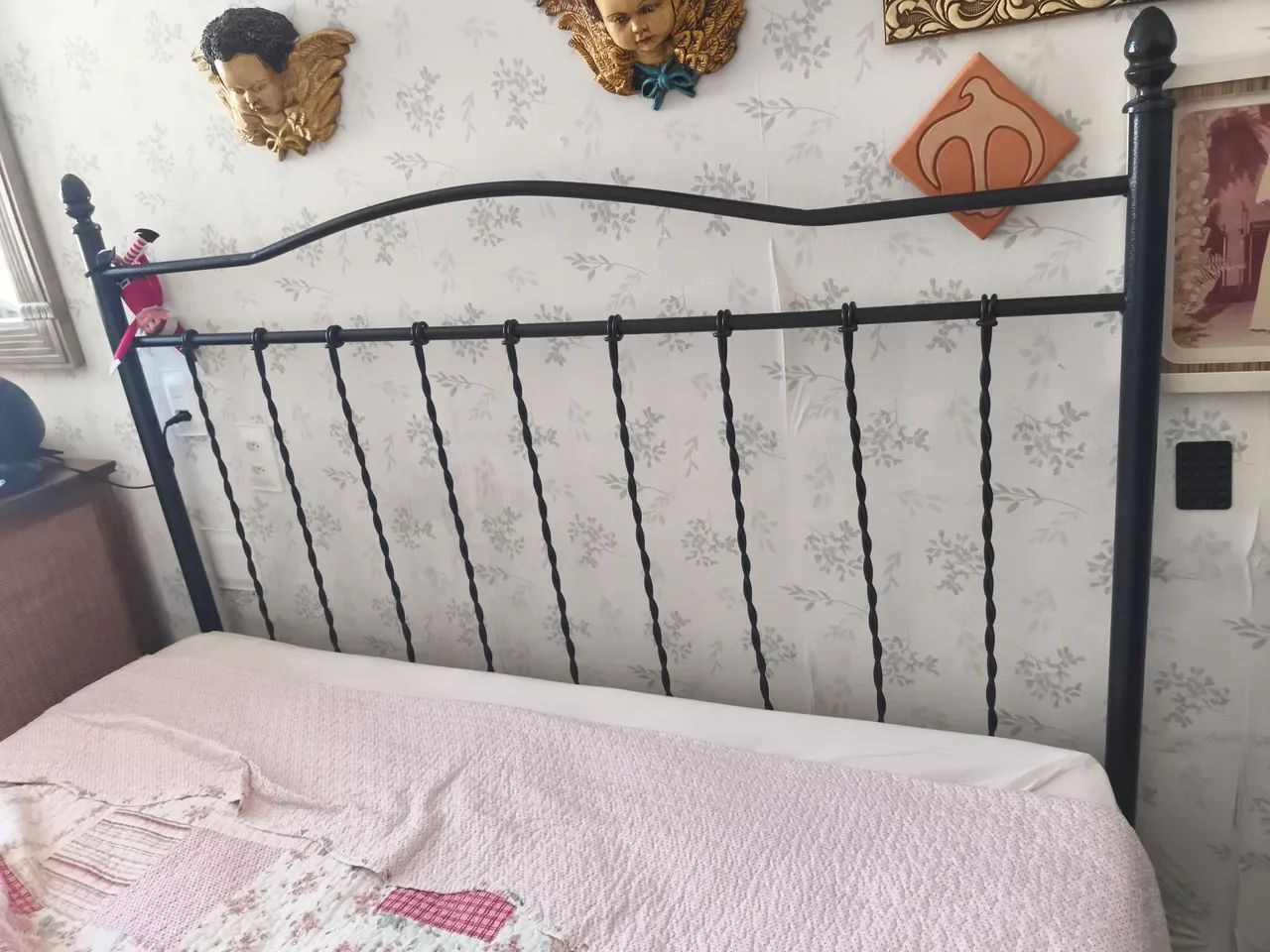 Cabeceira de ferro, cama Queen 