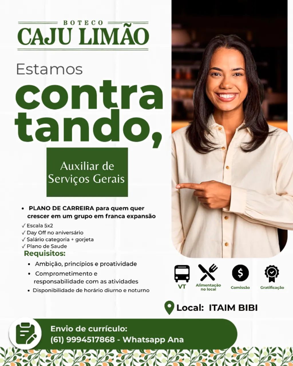 Auxiliar de serviços gerais