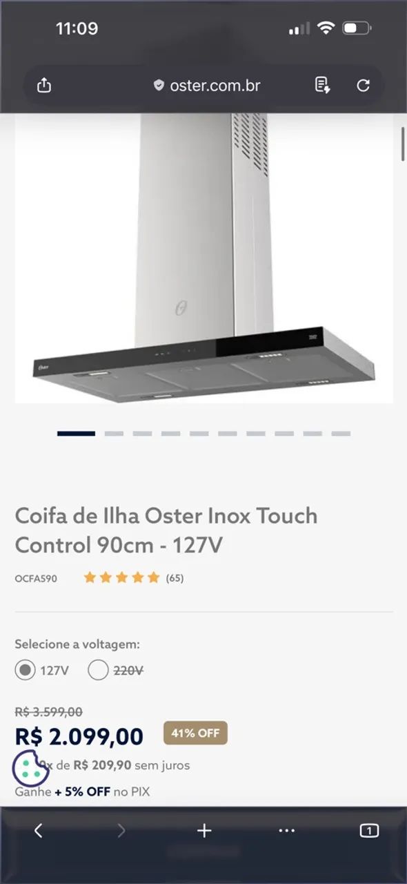 Coifa de Ilha Oster 90cm 