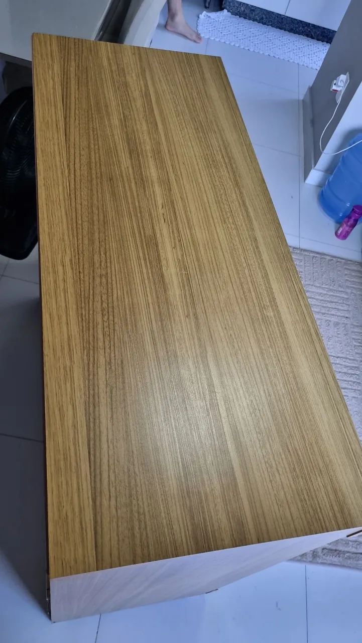 Cômoda 8 gavetas offwhite/natural em mdf - Foto 3