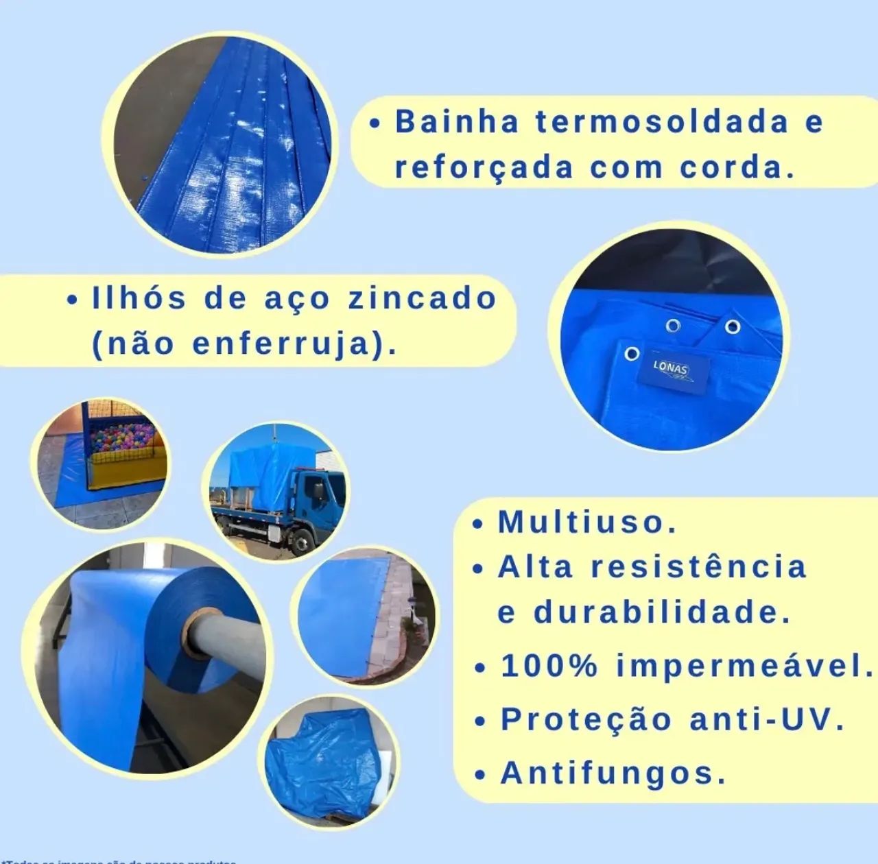 Lona 9x13 450 Micras Reforçada Multiuso Impermeável Uv - Foto 4