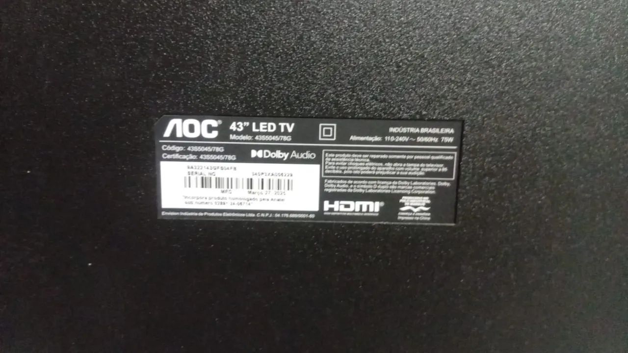 Tv led 43 roku com defeito - Foto 2