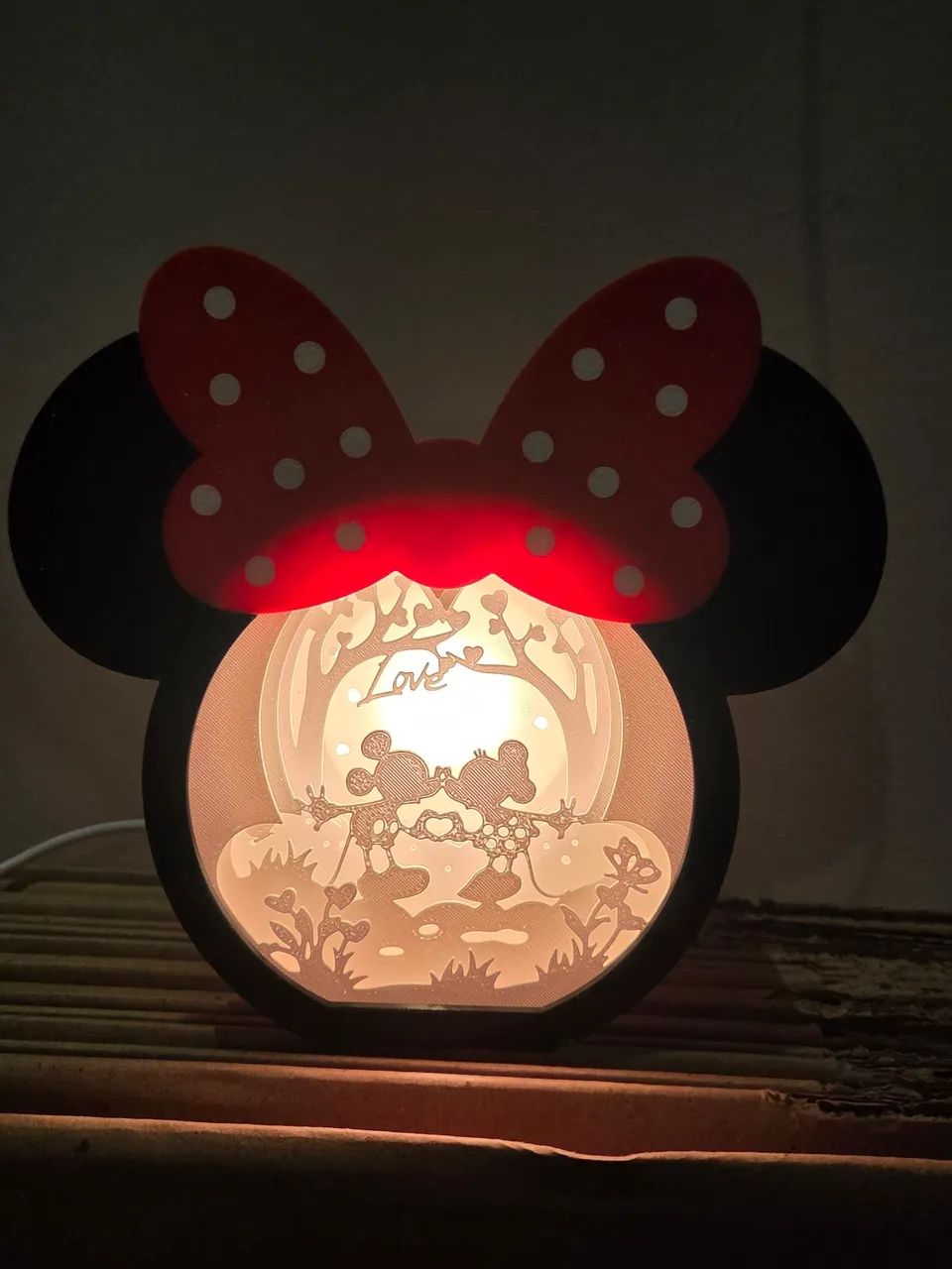 Luminária Minnie e Mickey 3D - Foto 3