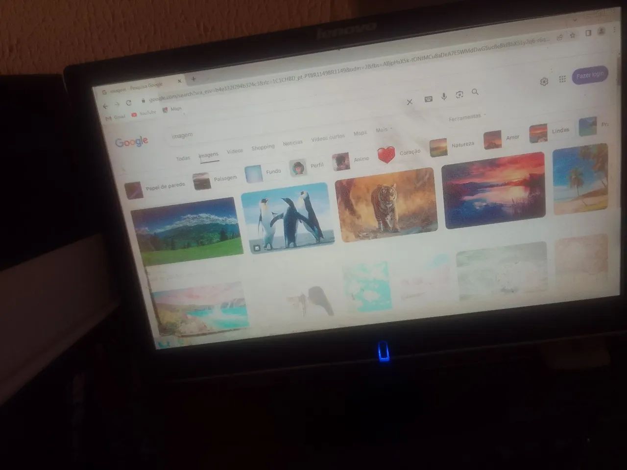 Monitor Lenovo 20 polegadas com manchas funcionando  - Foto 3