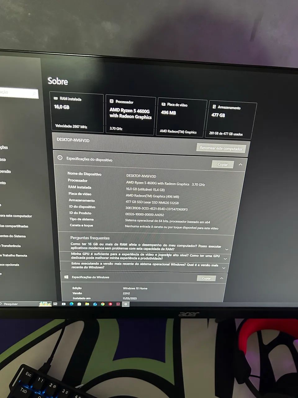 Pc gamer troco em ps5 - Foto 4
