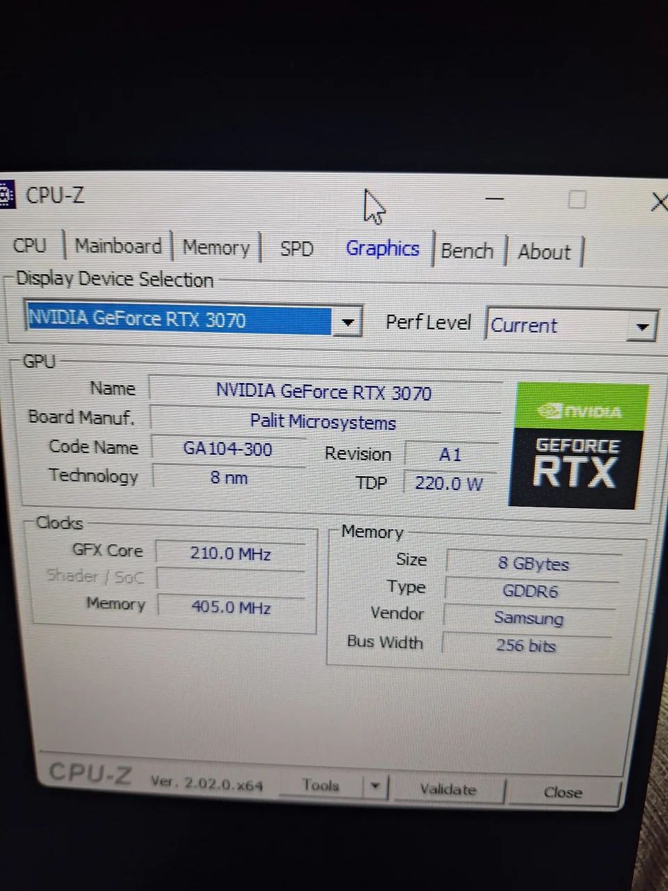 Placa de Video RTX 3070