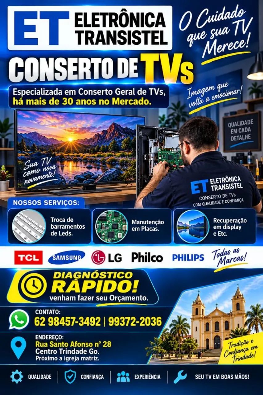 Eletrônica Transistel TVs Trindade Goiás 