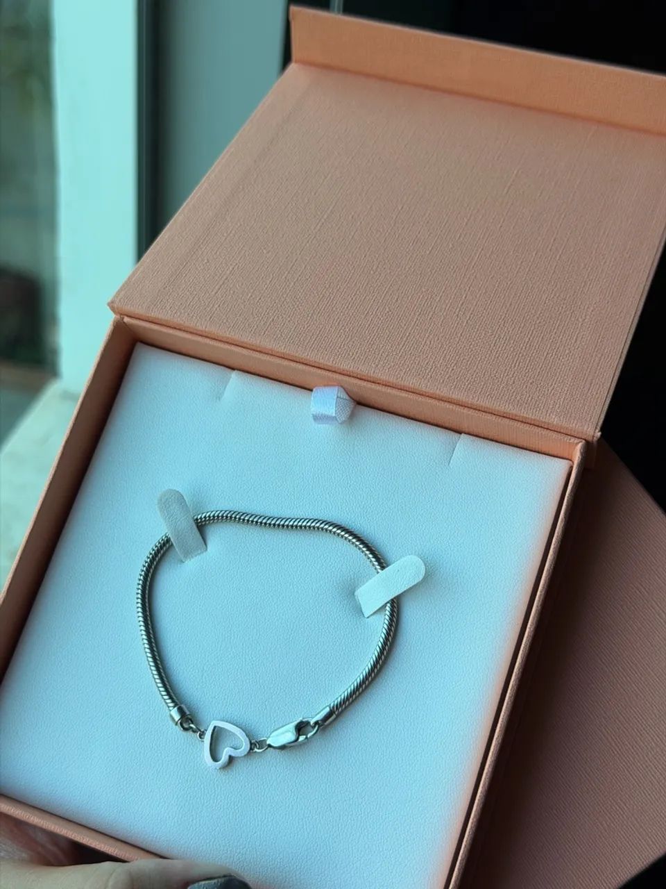 Pulseira Life Coração Em Prata 925 VIVARA - Foto 4