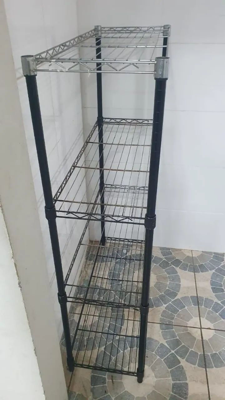 Estante aramada de aço multiuso com 4 prateleiras - Foto 2