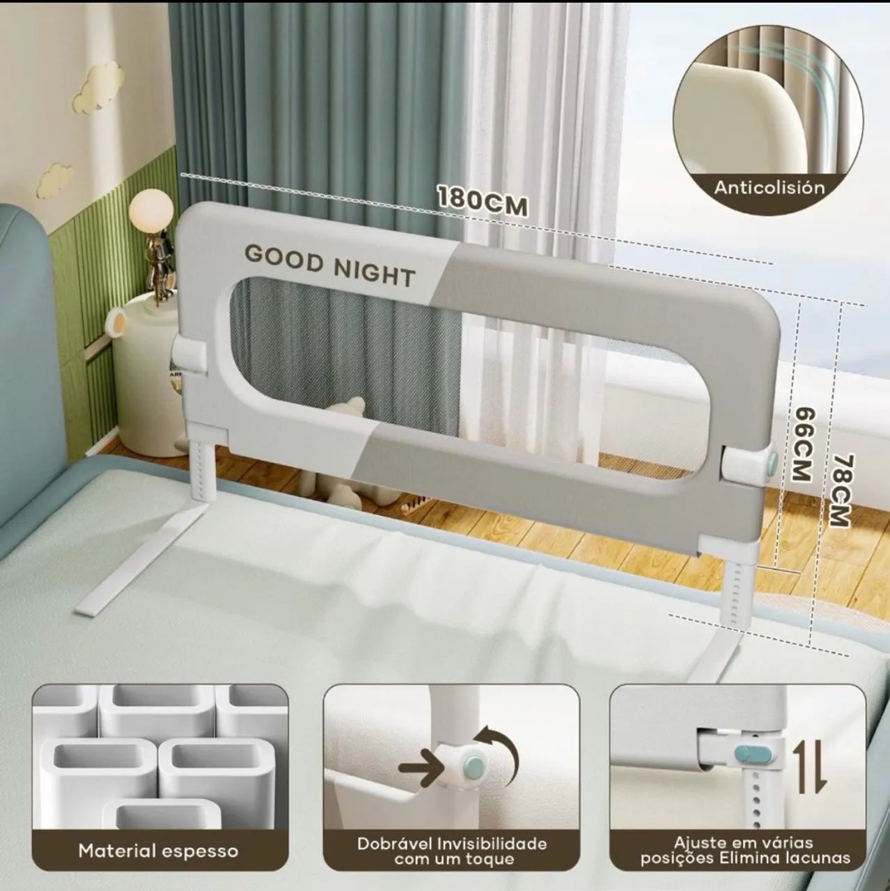 Grade de proteção para Cama