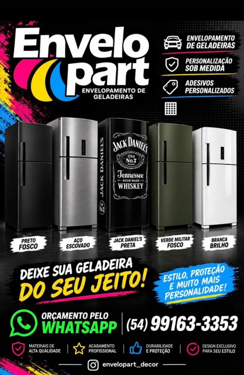 Envelopamento de móveis geladeira 