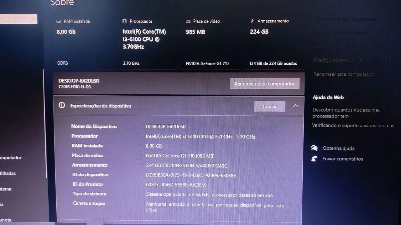 Desktop Intel I3 6100  - Foto 4