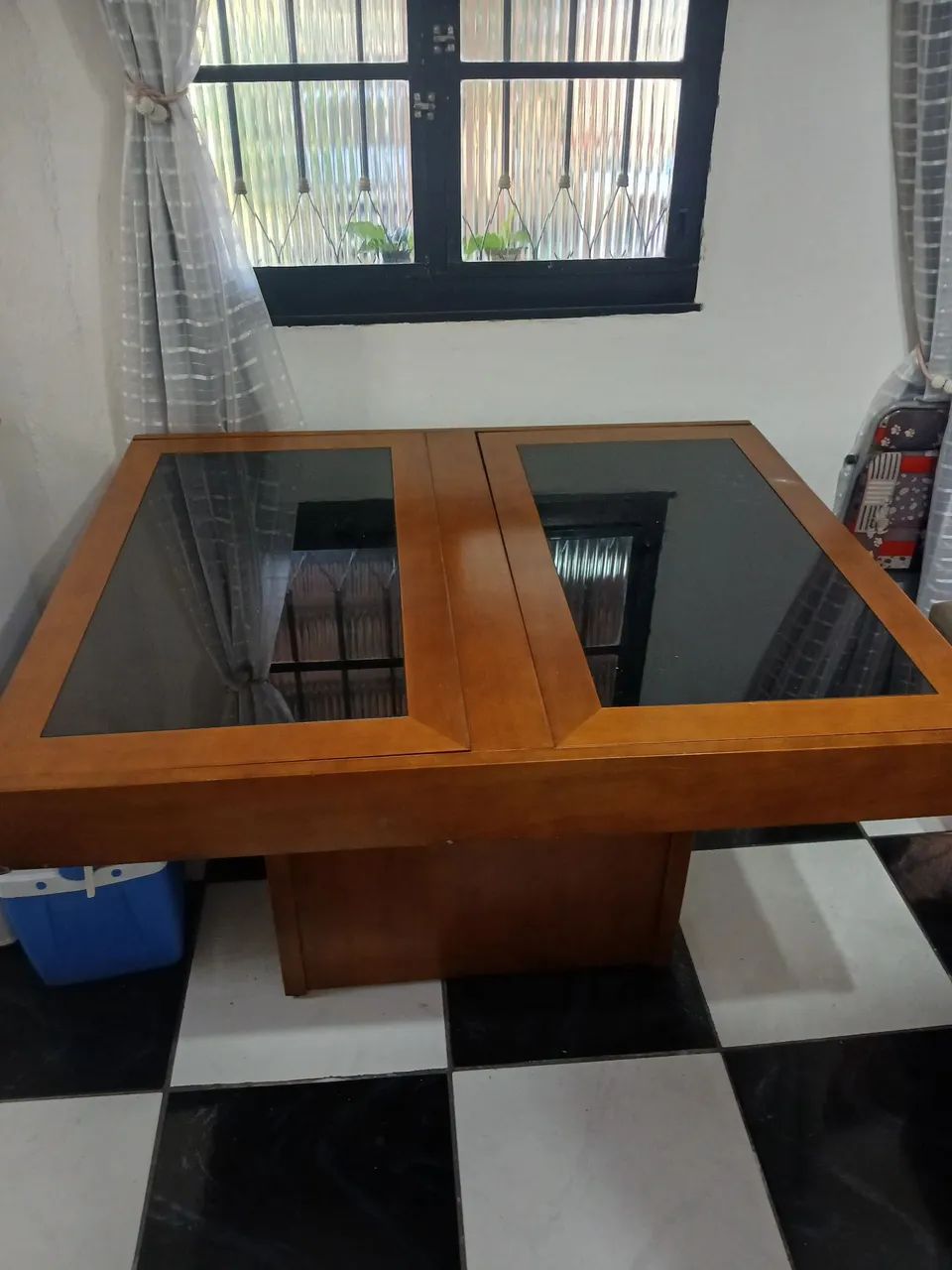 Mesa de jantar versátil de madeira  - Foto 3