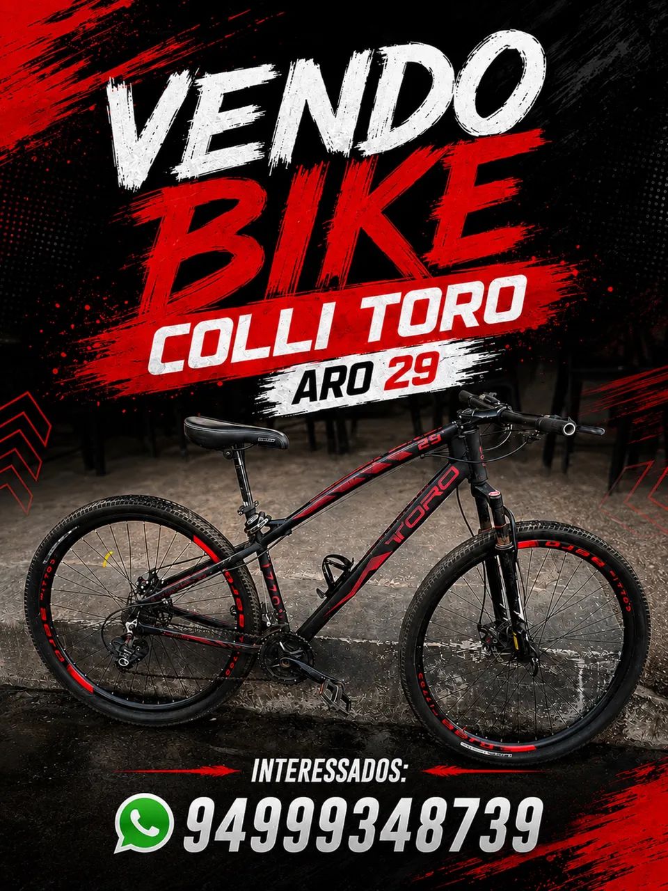 Vende-se bike colli toro aro 29