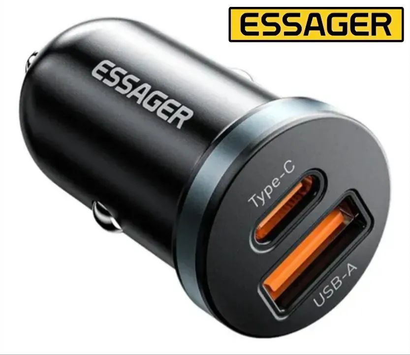 Mini carregador de carro, 30W.
