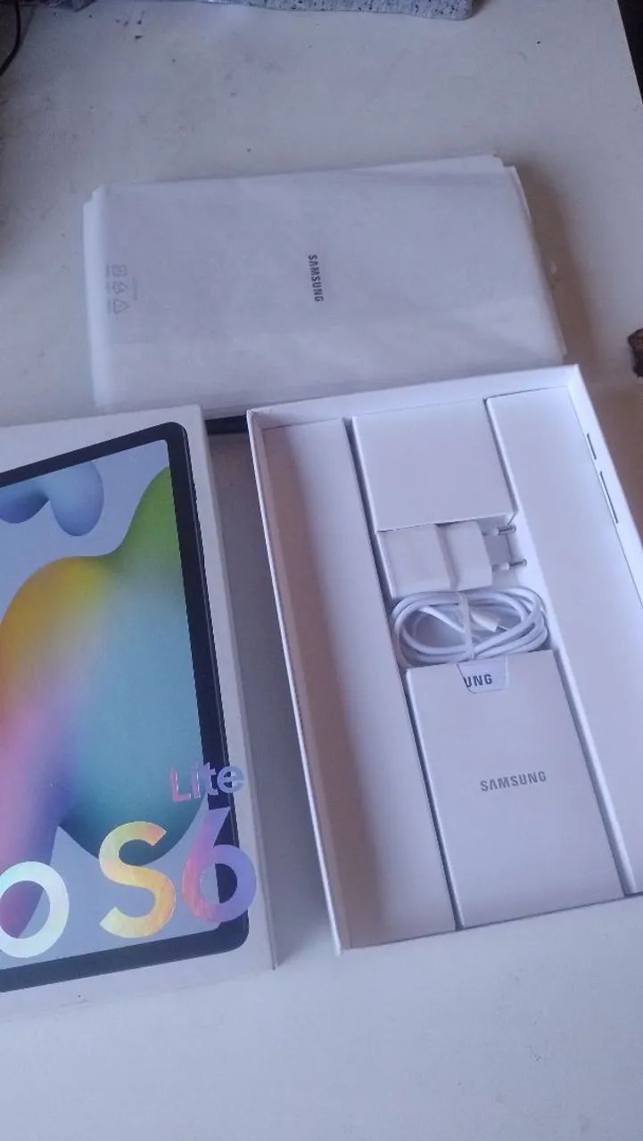 Tablet Samsung S6 Lite 128 Gb, entrada p chip sim celular. - Foto 3