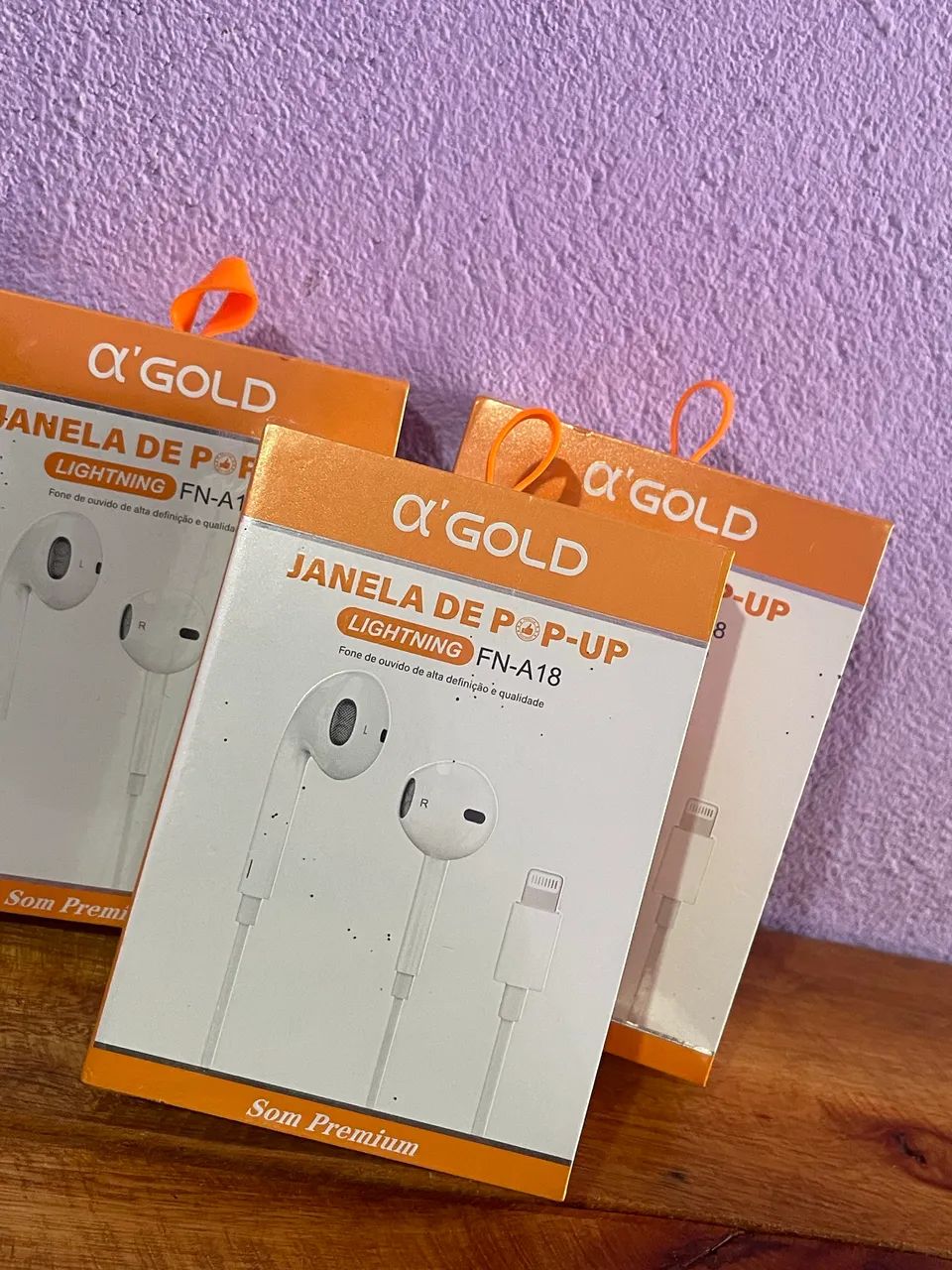 Fone de Ouvido A'GOLD FN-A18 (Conector Lightning / iPhone) - Foto 2